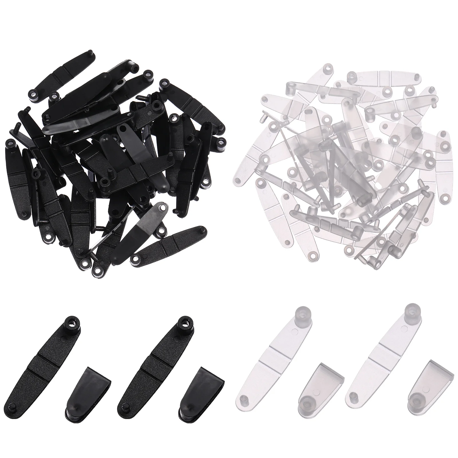 

100 Pcs Plastic Foldable Clip Clear Keychain Connector Snap Ring Keyring Clips Small