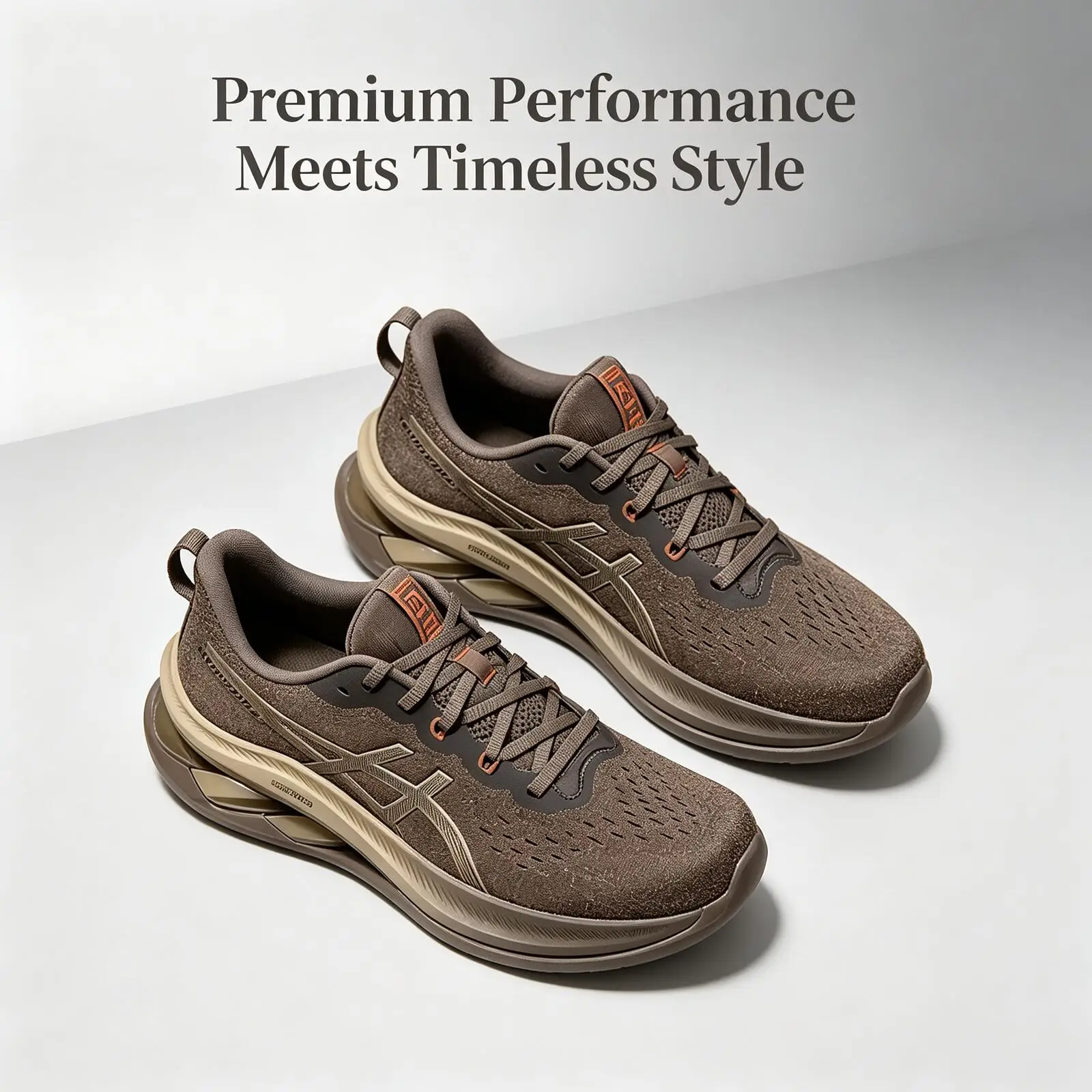 Фото Мужские кроссовки для бега Hot Asics Gel-Kinsei Max коричневого цвета с низким верхом: удобные, универсальные, прочные и отзывчивые 1011C204-250 №5