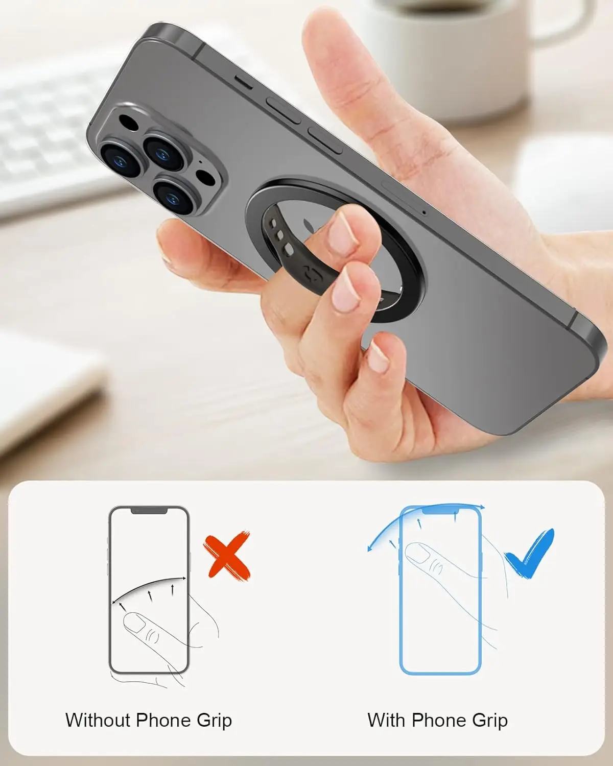 Магнитное кольцо-держатель для телефона iPhone 15 14 13 12 Magsafe аксессуары-магнитный