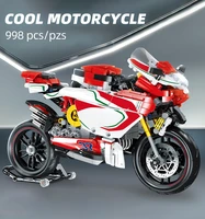 technical motorcycle building block italy mv agusta model vehicle motorbike steam assemble motor bricks toys collection for gift