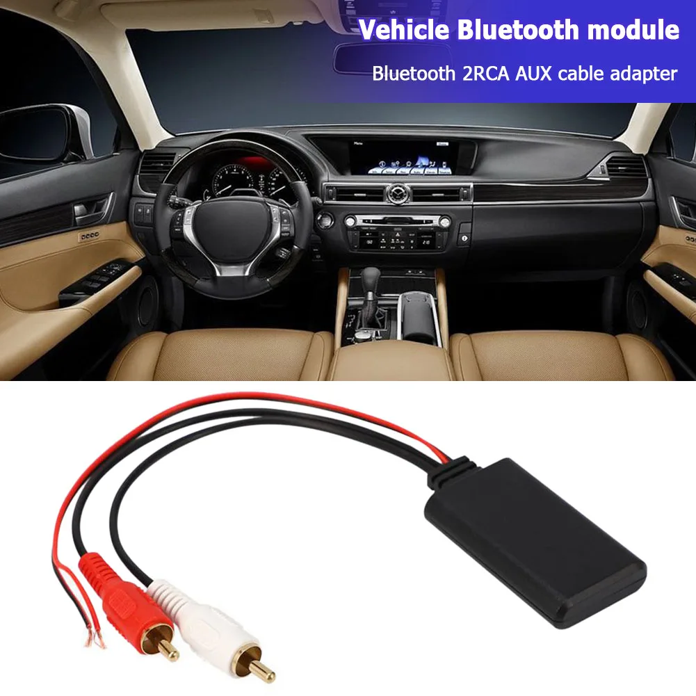 

Модуль аудиокабеля, совместимый с Bluetooth, музыкальный стереоприемник для транспортных средств с интерфейсом 2RCA, аксессуары для автомобильно...