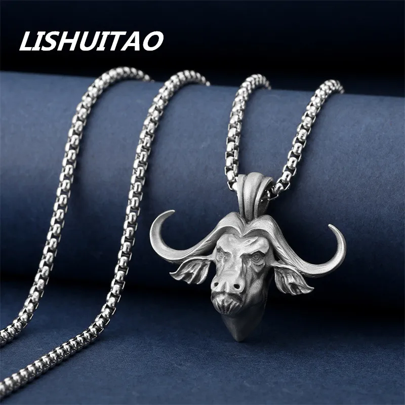 

Jewelry Men Seiko Bull Head Necklace Pendant Women Senior Design Sense Small Light Luxury Collarbone Chain Hip Hop Sweater Chain