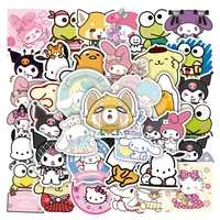 103050pcs mixed sanrio kuromi my melody hello kitty stickers for laptop phone kawaii toys gifts cartoon sticker for kids girls