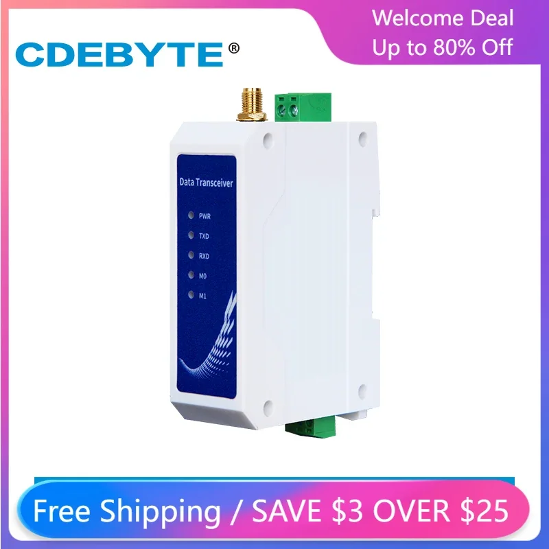 

SX1268 LoRa RS485 Plus Version Modbus Modem 433Mhz 30dBm 10km Long Range E95-DTU(400SL30P-485) Anti-interference Wireless Radion