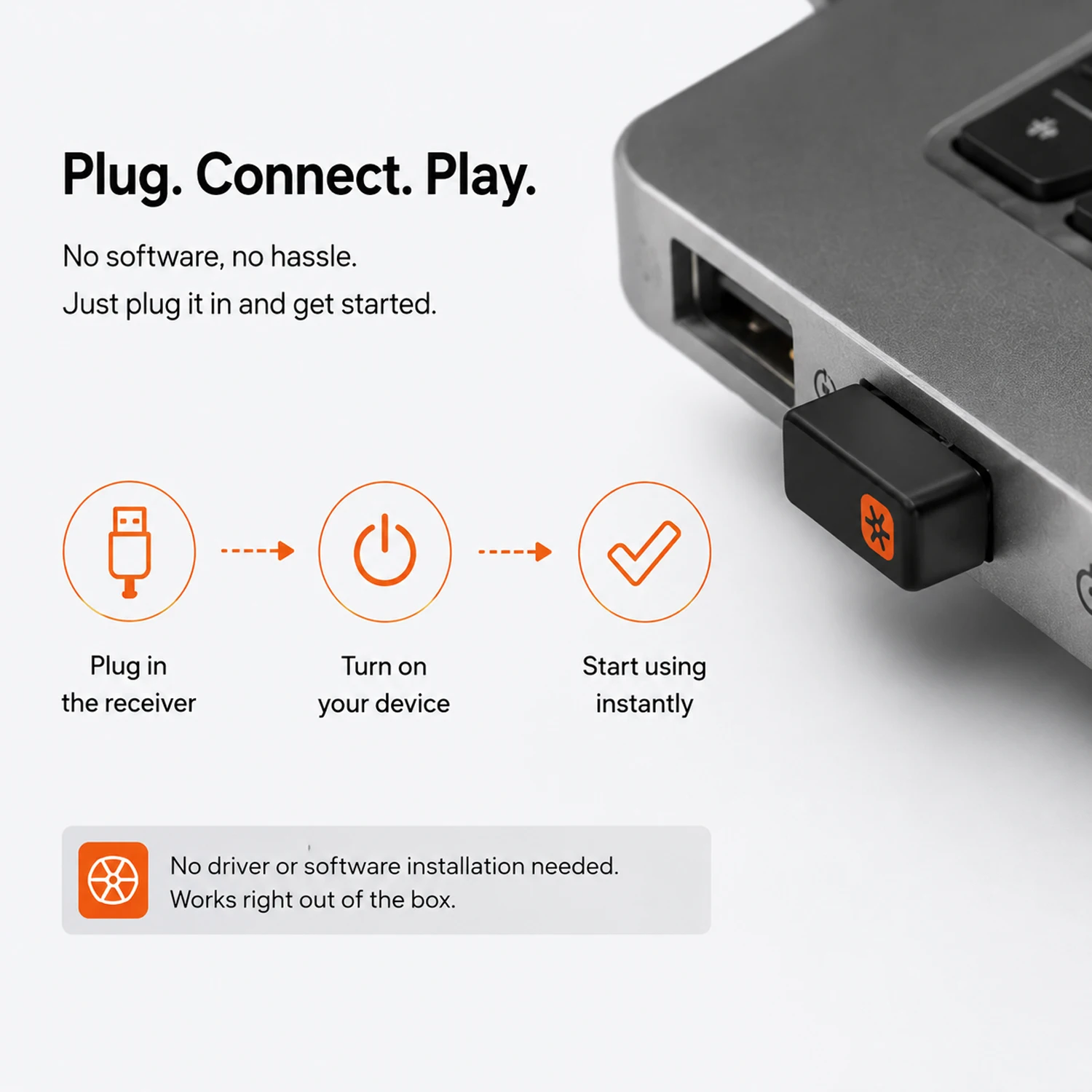 Фото Для Logitech - Приемник-донгл Unifying Nano Receiver Dongle 6-канальный для M905/M325/M585/M510/M705 и других адаптеров-приемников №3