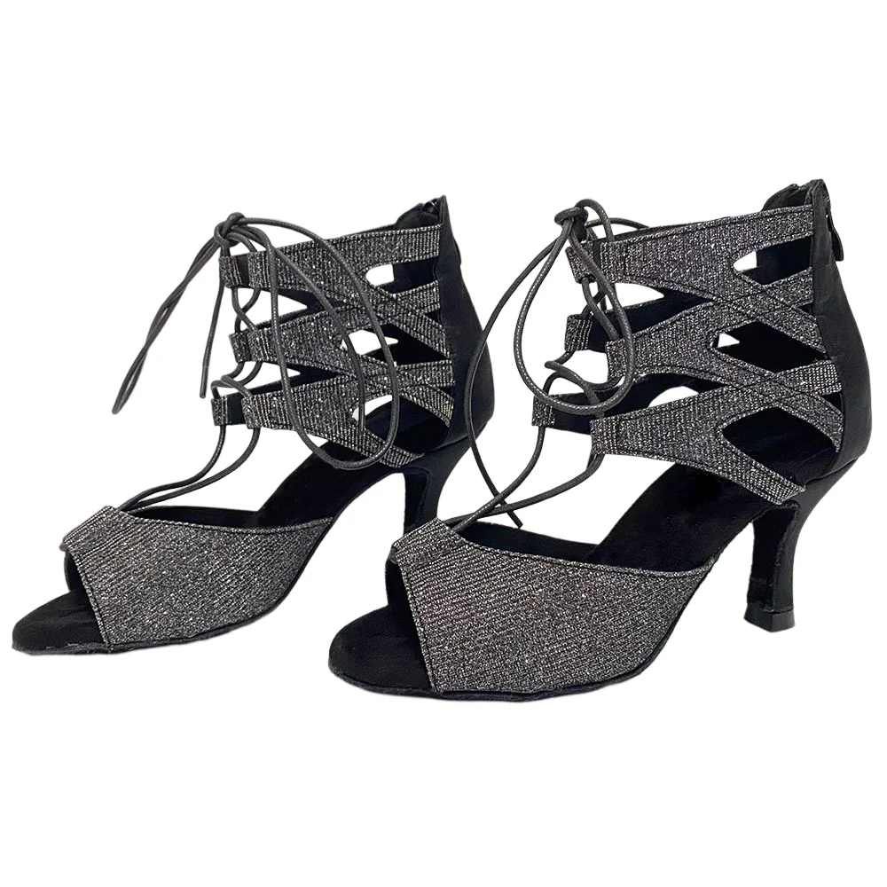 Sexy Women Latin Dance Shoes Tango Salsa Rumba Samba Professional Ballroom Dancing Shoes Women Sandals 6CM-10CM High Heels