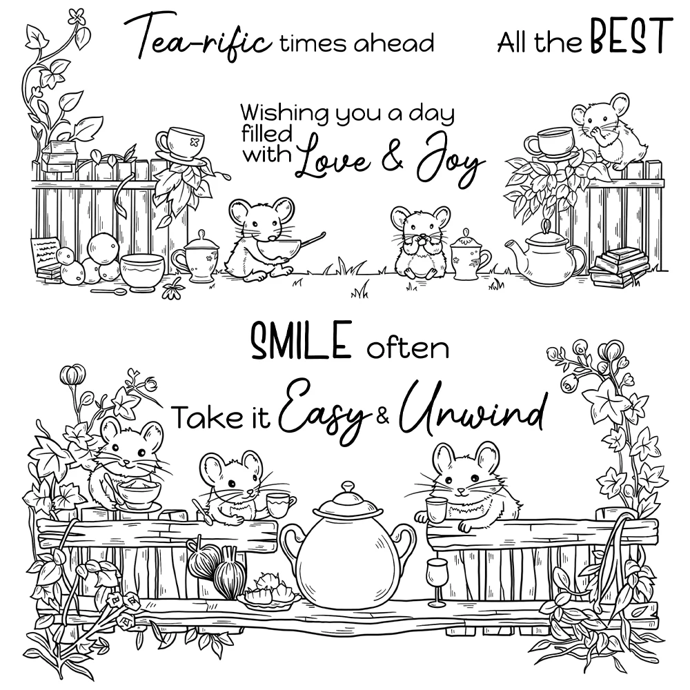 Милые Вырубные штампы в виде мыши саду Mangocraft прозрачные DIY принадлежности для