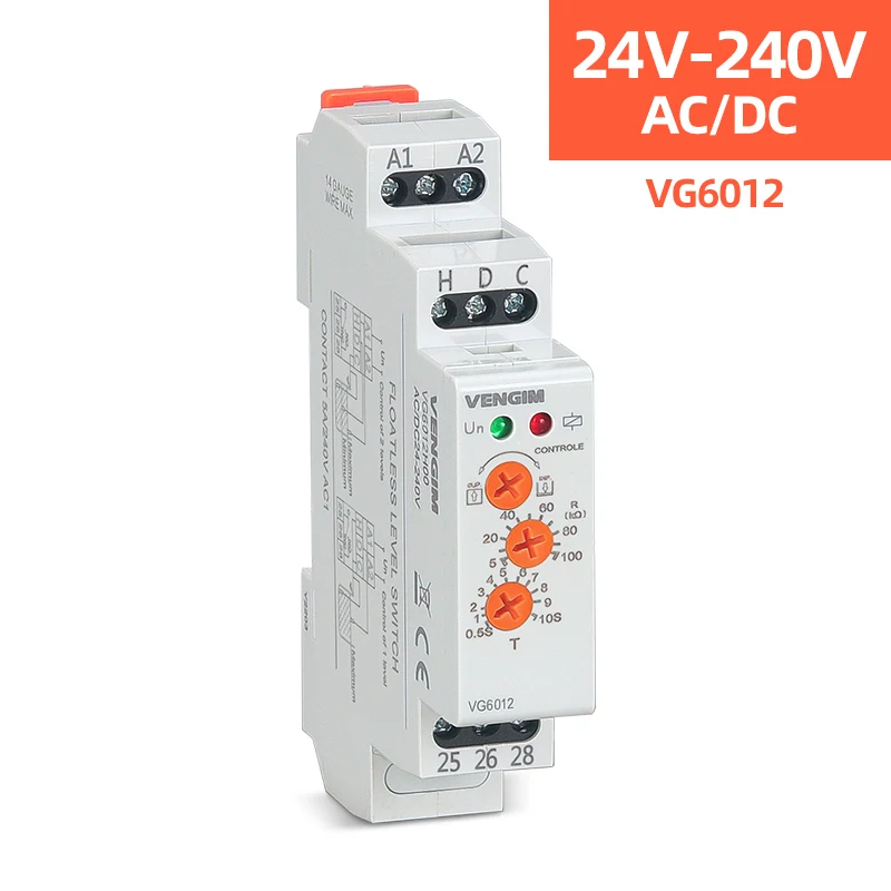 

Реле контроля уровня жидкости VENGIM 6012/6112 220/24В
