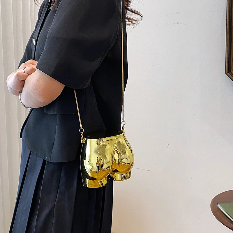 

Fun Shoulder Bag Hip Shape Box Chain Purses Handbags Women Fashion Designer Party Clutch Ladies Small Personality Crossbody Bag