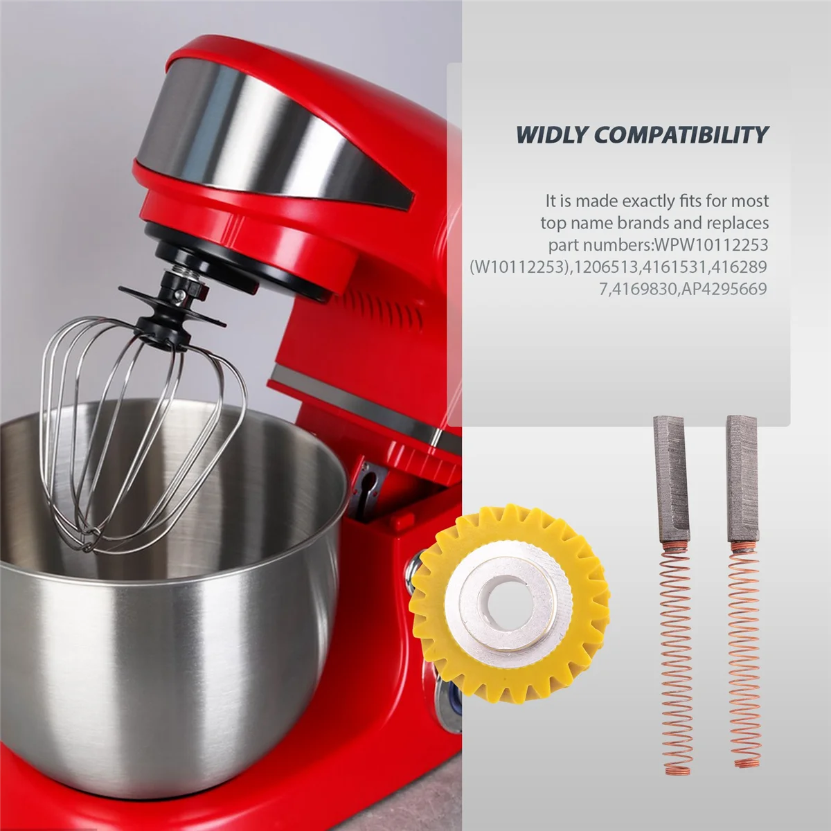 В 10112253 9706416 Моторная щетка W 10380496 4162897 Червячная приводная шестерня миксера для