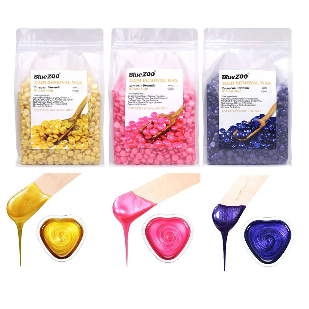 

500g/1000g Depilatory Wax Beans Hot Film Hard Waxing Bean Pellets No Strip Body Face Women Bikini Hair Removal Bean Tools