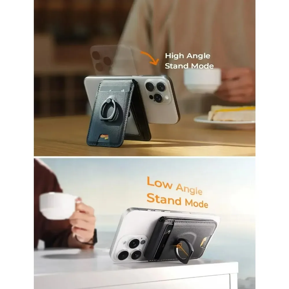 Фото LISEN для кошелька Magsafe RFID [сильный магнитный] с регулируемой подставкой для кошелька Magsafe для IPhone 15/14/13 подходит для кошелька Magsafe 3 №5