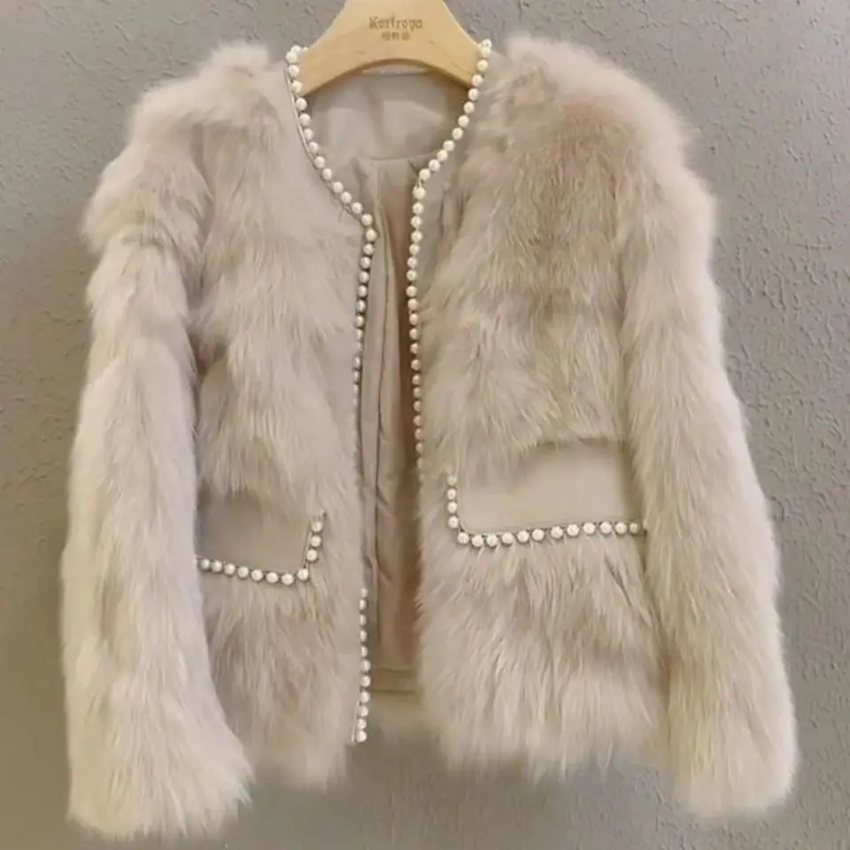 

2022 New Faux Fur Thick Coat for Women Autumn Warm Soft Loose Fur Jacket Female Outerwear Ladies Casual Winter Overcoa H25