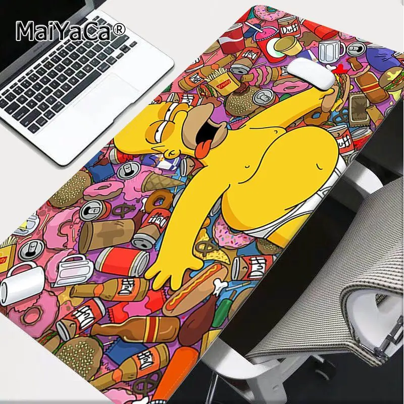 

Anime Simpsons-s Mouse Pad HD Print Computer Gamer Mouse Mat Large Locking Edge Mousepad XXL Keyboard PC Mice Mats Pad For CSGO