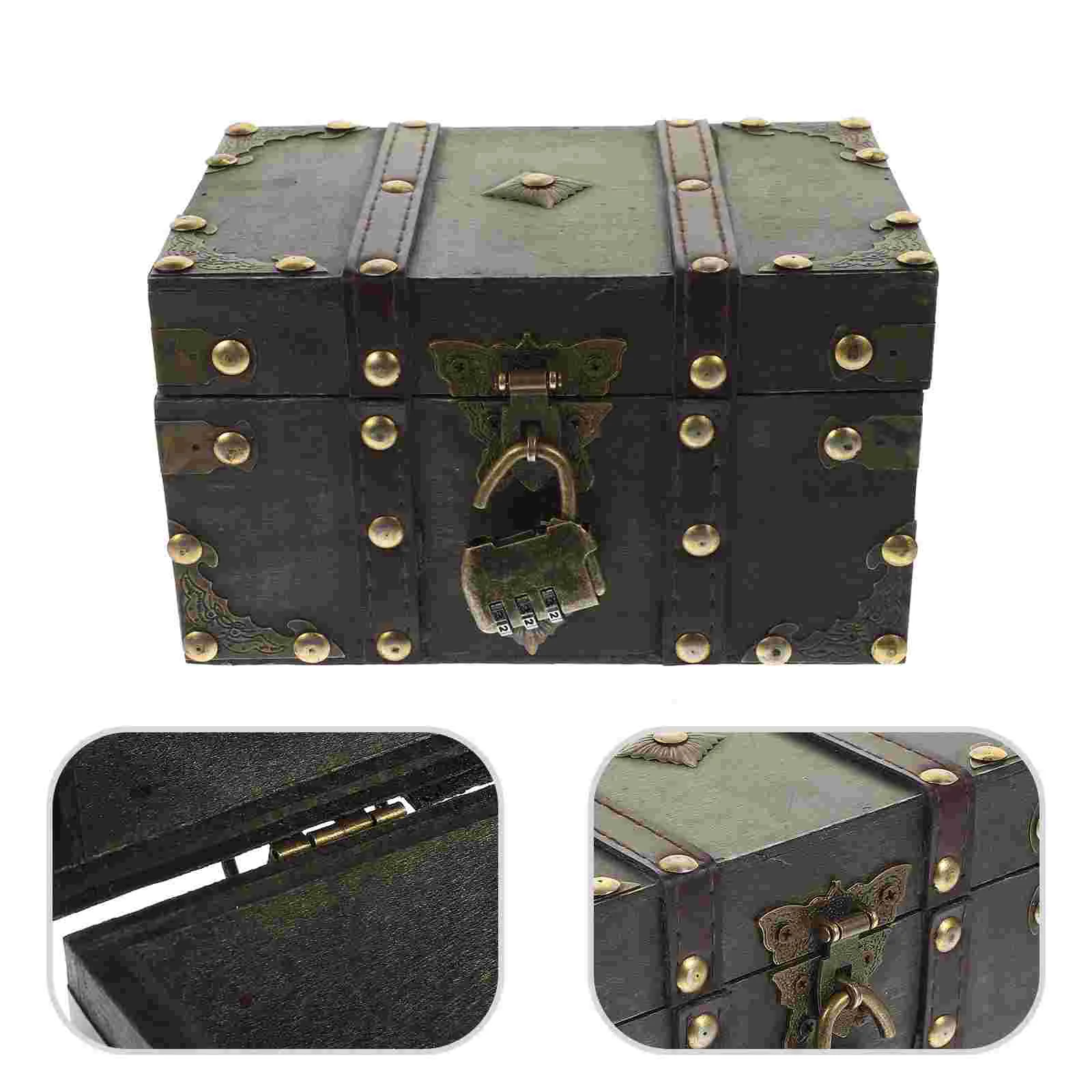 

Wooden Storage Box Pirate Treasure Box Trinket Storage Box Earrings Holder Travel Box Wooden Keepsake Box Woodsy Decor