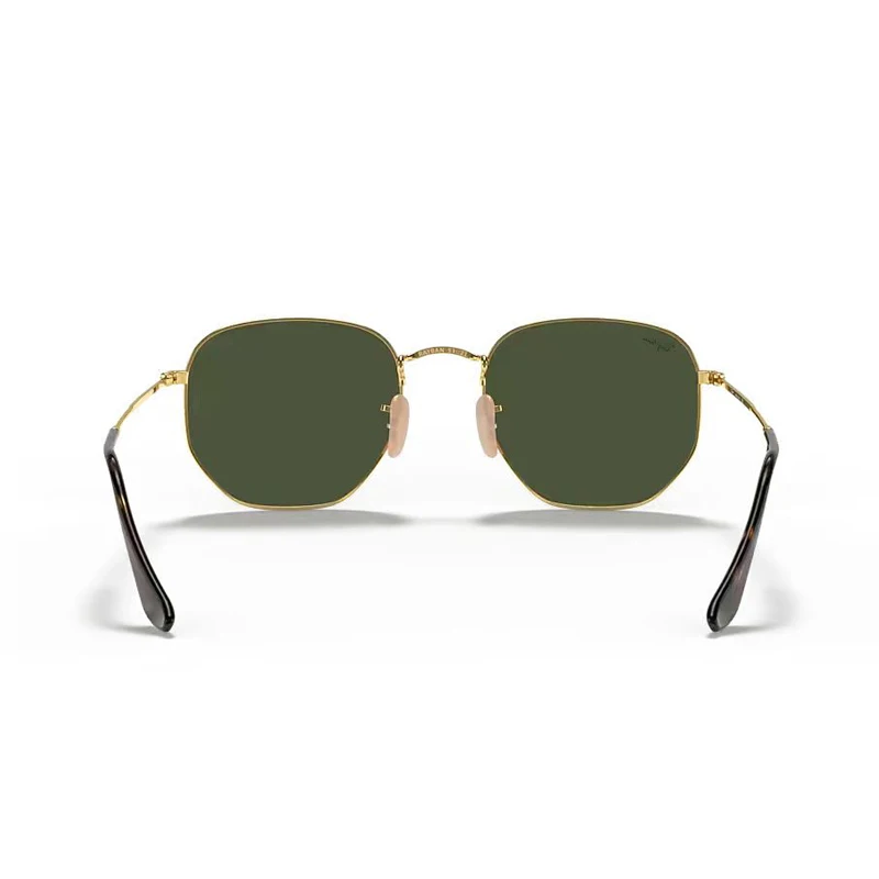 Фото Оригинальные солнцезащитные очки Rayban Hexagonal 3548, классические круглые солнцезащитные очки с золотой отделкой в ​​коробке №5