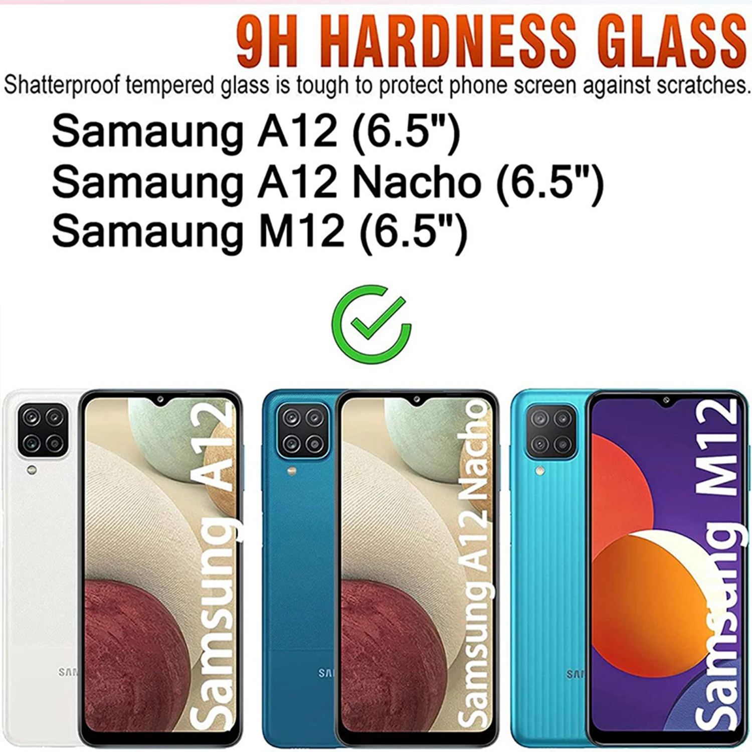 2/4Pcs Screen Protector Glass For Samsung Galaxy A12 M12 F12 Nacho Tempered Glass Film