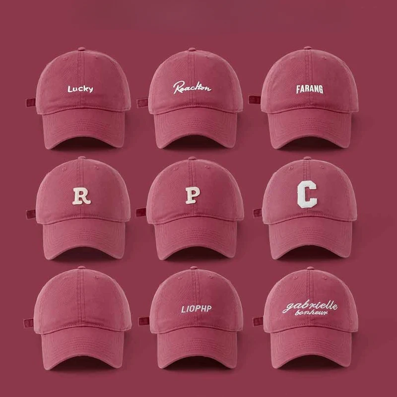 

Strawberry Bear Color Raspberry Pink Hat Duck Tongue Hat Female Korean Alphabet Baseball Cap Deep Top Wide Brim Shows Small Face