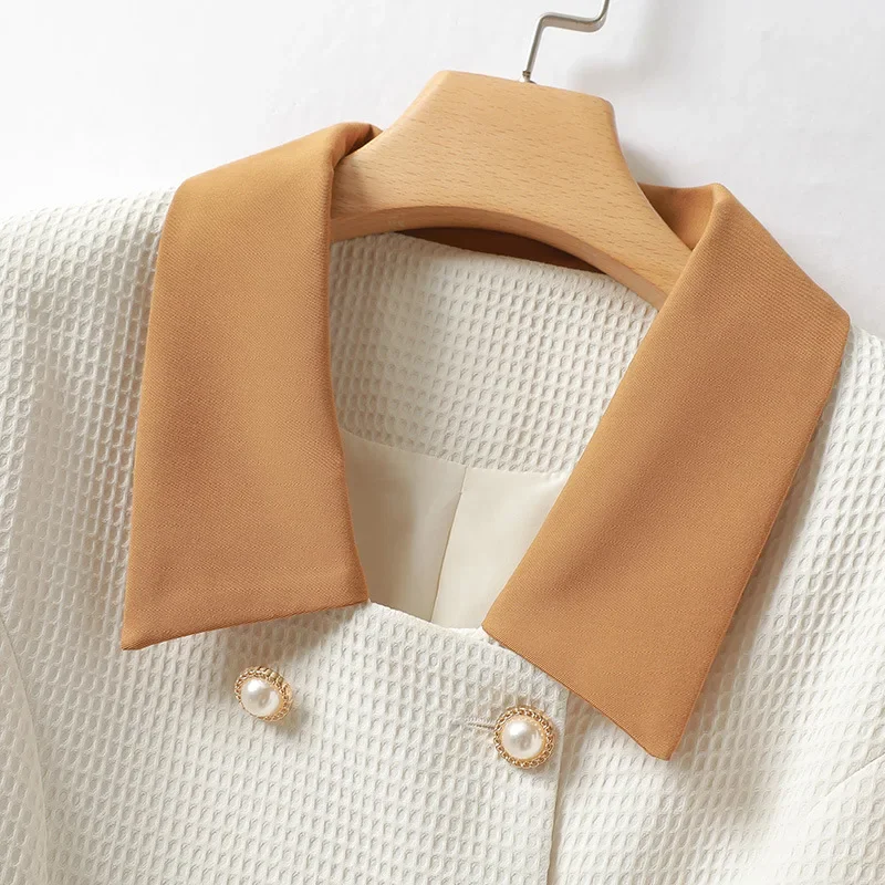 Комплект платья с высокой талией и цветными блоками осенний топ длинными