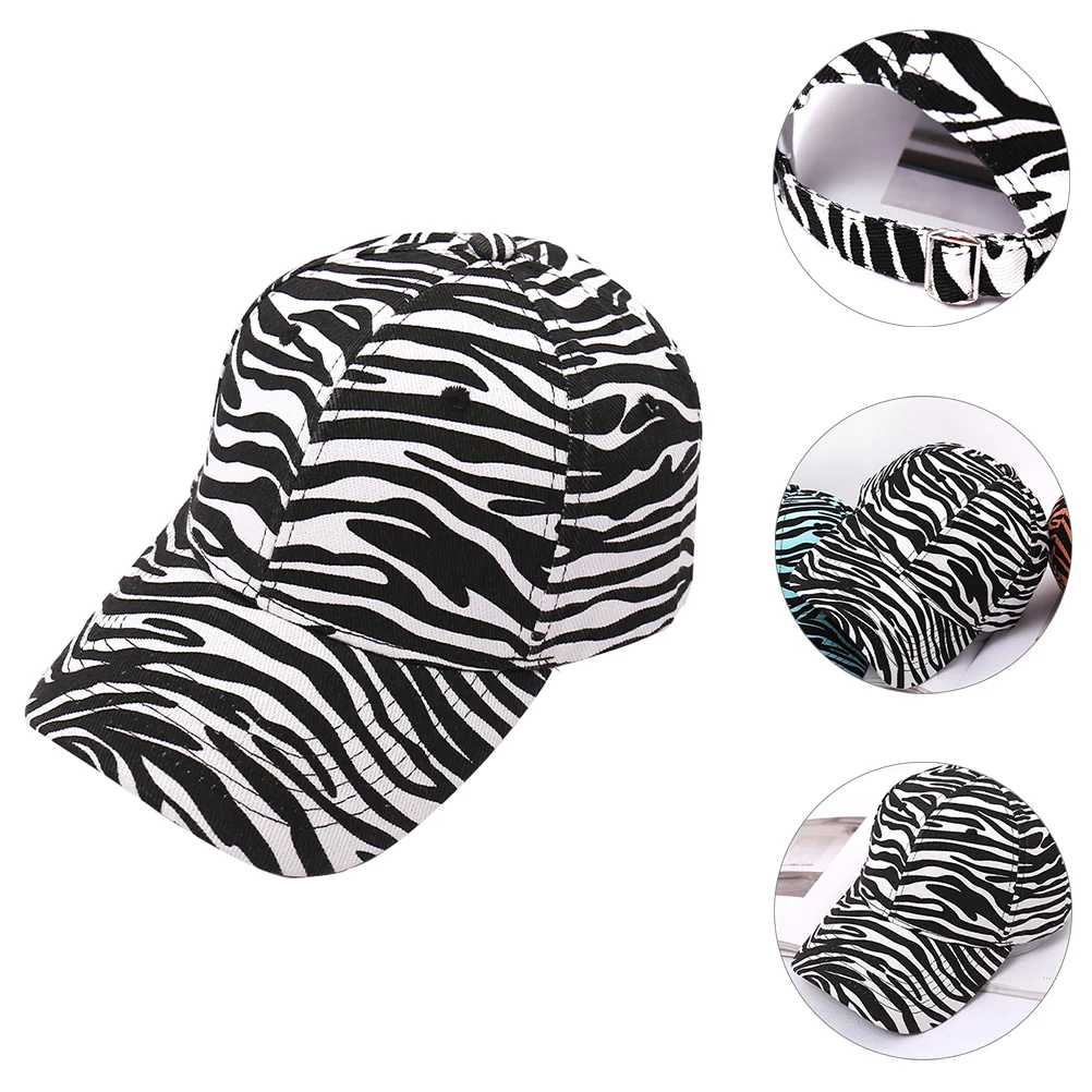 

Cow Print Baseball Cap Peak Space Hat Leisure Outdoor Sun Hats Men Cow-Stripe Summer Kids Casual