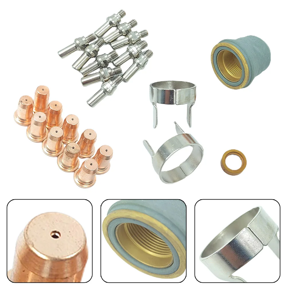

High Quality Plasma Cutting Torch Accessories Plasma Cutter Tool 45 Cutter Electrode Tip Shield Spacer Spare Parts