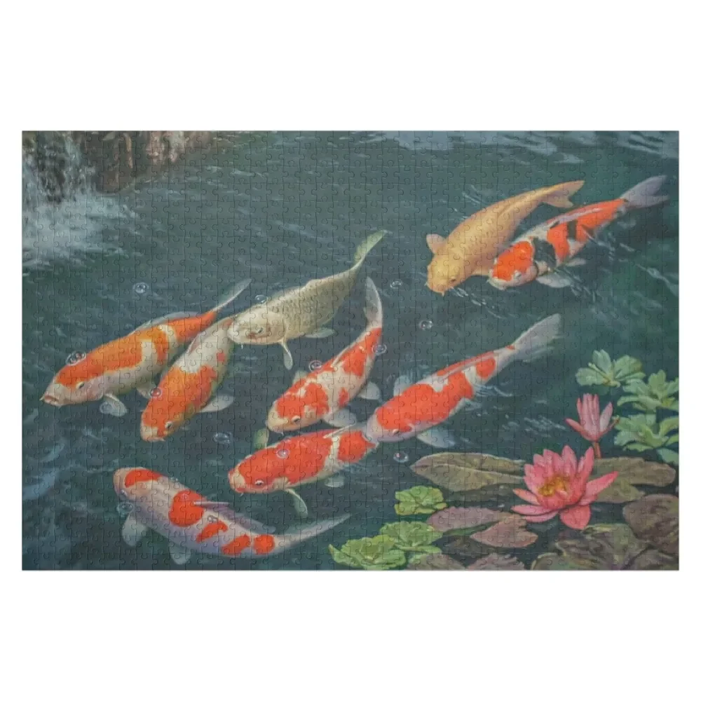 Рыба кои пруд Золотая рыбка головоломка персонализированная детская игрушка