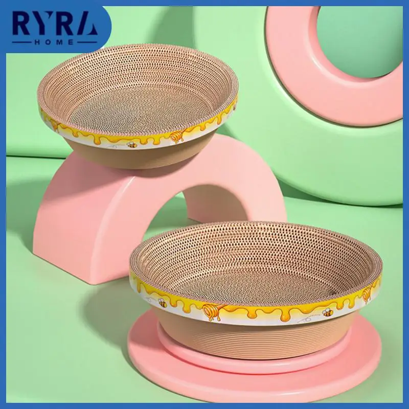 

Can Be Sprinkled On Toys Cat Furniture Bowl Shaped Cat Toy Deformation Resistant Cat Claw Plate Does Not Shed Debris For Kitten