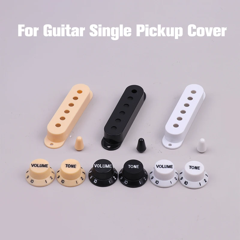 

1 Set Guitar Parts Set Switch Tip Single Coil Pickup Cover 1 Volume 2 Tone Knobs Pickup Cover 2T1V Knob Switch Cap