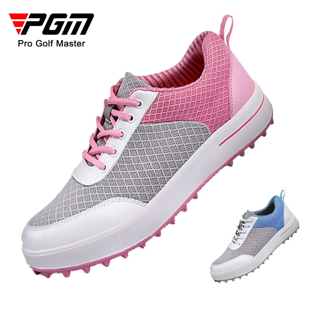 PGM Summer Breathable Mesh Cloth Golf Shoes Women's Super Light Wear-Resistant No Crease Net Cloth Golf Sneakers 34-39
