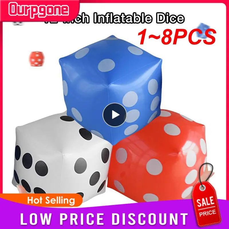 

1~8PCS Large Inflatable Dice Funny Outdoor Inflatable Dice Toys Swimming Pool Party Supplies Kids Adult Dice Toys Children Gifts