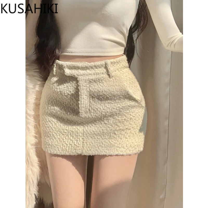 Женская юбка Миягава с завышенной талией Осень-зима