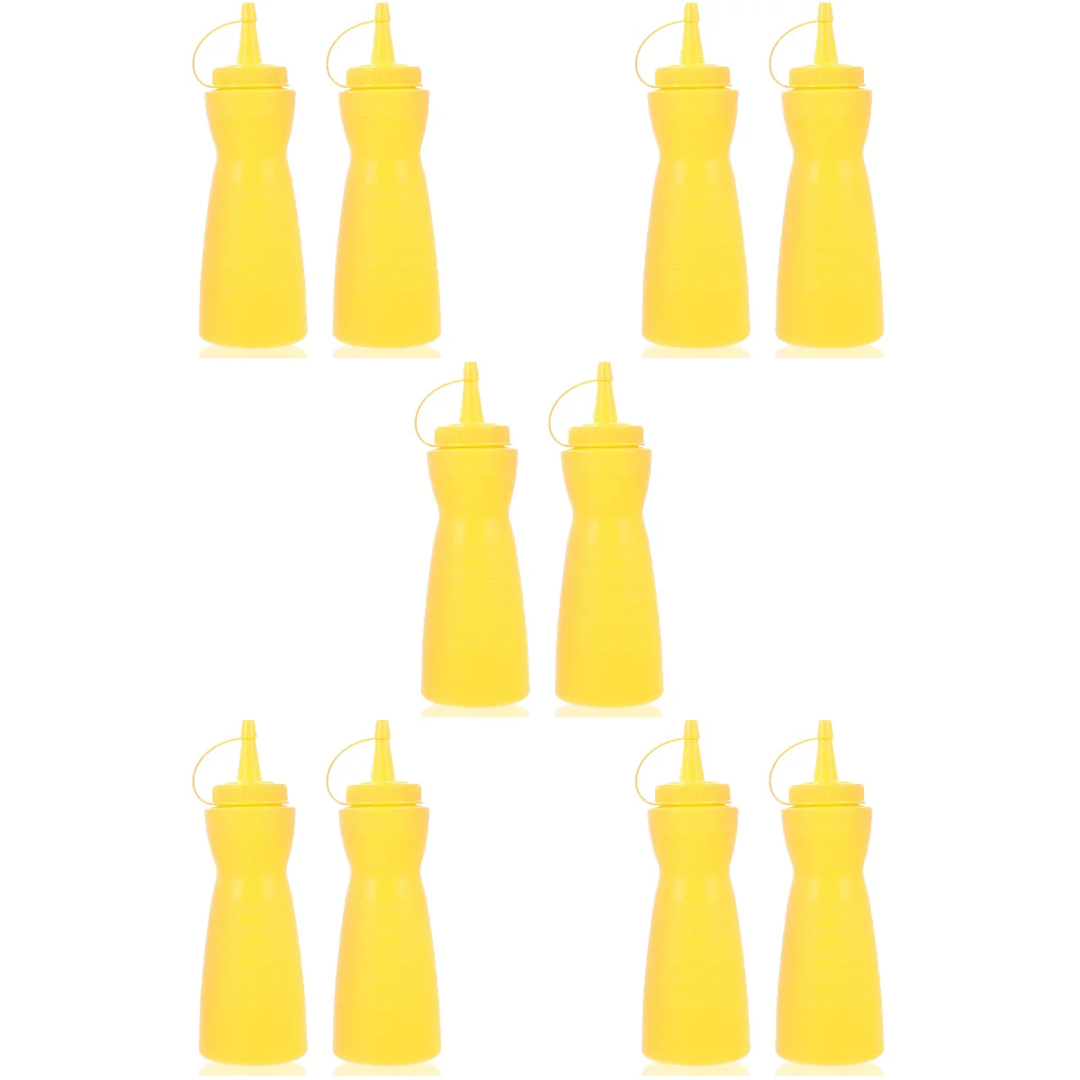 

10 Empty Household Ketchup Bottle Condiment Holder Bottle for Barbecue Kitchen