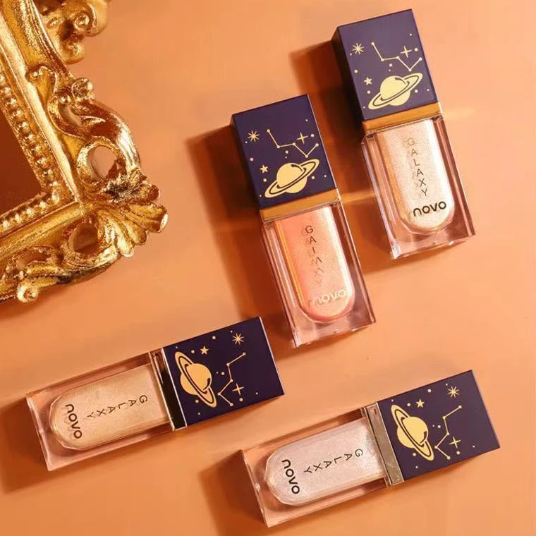 

NOVO New Starlight Milky Way High-gloss Liquid Eyeshadow Blush Exquisite and Non-porous Brighten Skin Tone Facial Makeup