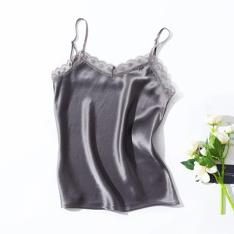 

Майка женская атласная из ацетата 100%, однотонная, кружевная, в стиле пэчворк