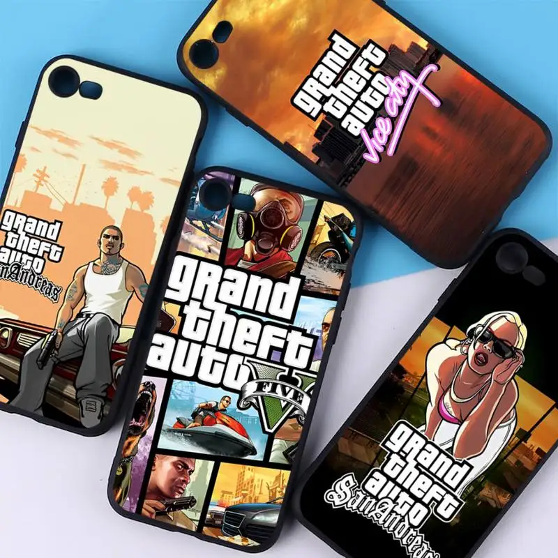 

Rockstar Gta 5 Grand Phone Case Silicone Soft for iphone 14 13 12 11 Pro Mini XS MAX 8 7 6 Plus X XS XR Cover