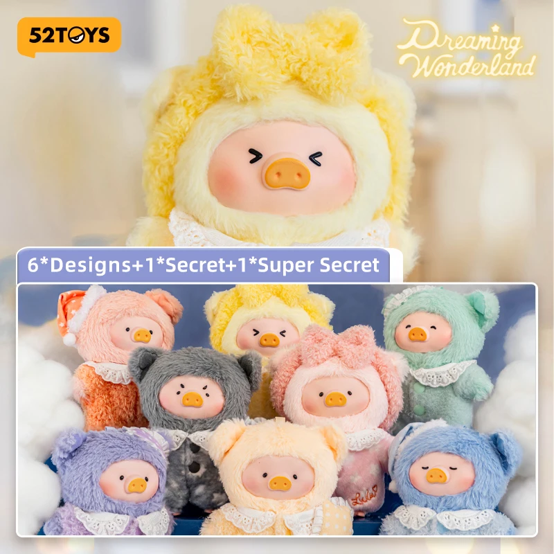 Фото 52TOYS LuLu the Piggy - LuLu's Dreaming Wonderland Series ПВХ плюшевый брелок Blindbox, Mystery Box, случайная милая фигурка №1