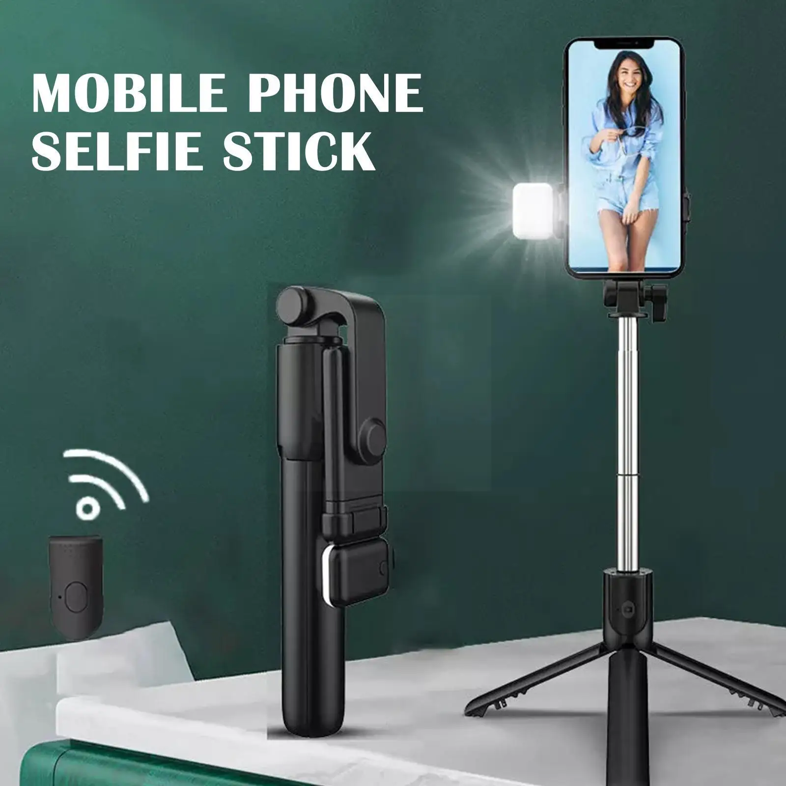 

Portable Tripod Wireless Bluetooth Selfie Stick For Mobile Phone Holder With Remote Control Telescopic Stick For Iph E7o5