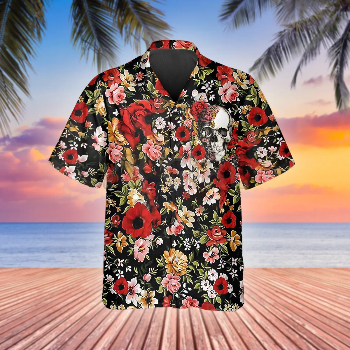 Generic Crazy Trippy Psychedelic Fantasy Skull 3D All Over Printed Hawaiian Shirt Men's For Women's Harajuku Casual Shirt Unisex