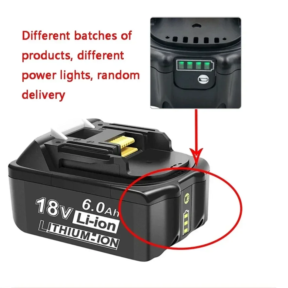

Makita 18V Battery 6000mAh Rechargeable Power Tools Battery 18V makita with LED Li-ion Replacement LXT BL1860B BL1860 BL1850