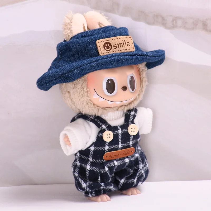 17 см Kawaii мини плюшевая кукла аксессуары для одежды Корея Kpop Exo Labubu Idol клетчатый