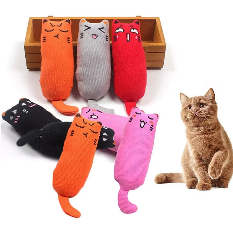 

Toy Pet Filled Cartoon Mice Cat Teething Chew Toy for Kitten Teeth Grinding Cat Plush Thumb Pillow Teeth Grinding Toys