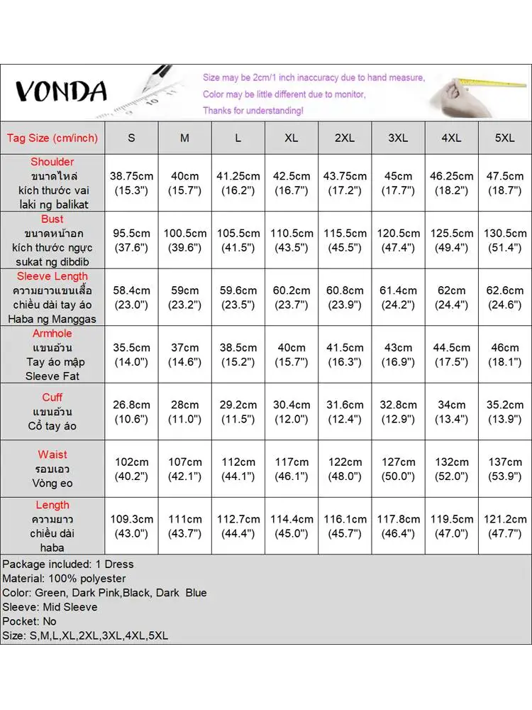 VONDA женское элегантное платье с принтом 2024 осеннее повседневное миди длинным