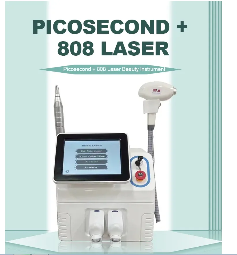 

2 in 1 Picosecond Laser diode laser 755nm 808nm 1064nm Hair removal picolaser ndyag tatoo removal machine