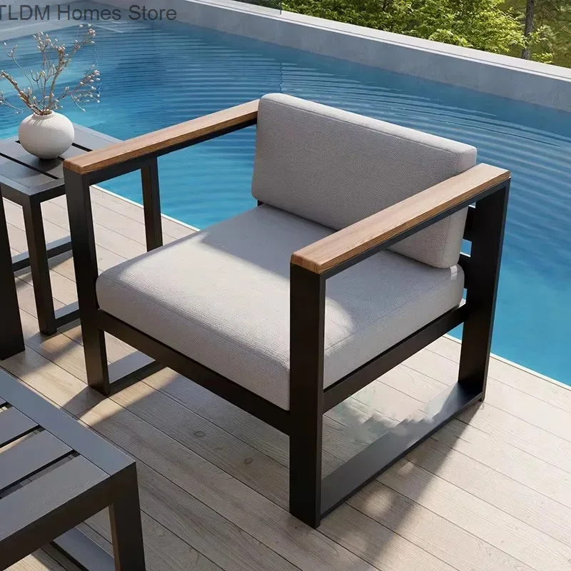 Садовые диваны из алюминиевого сплава водонепроницаемая Солнцезащитная мебель