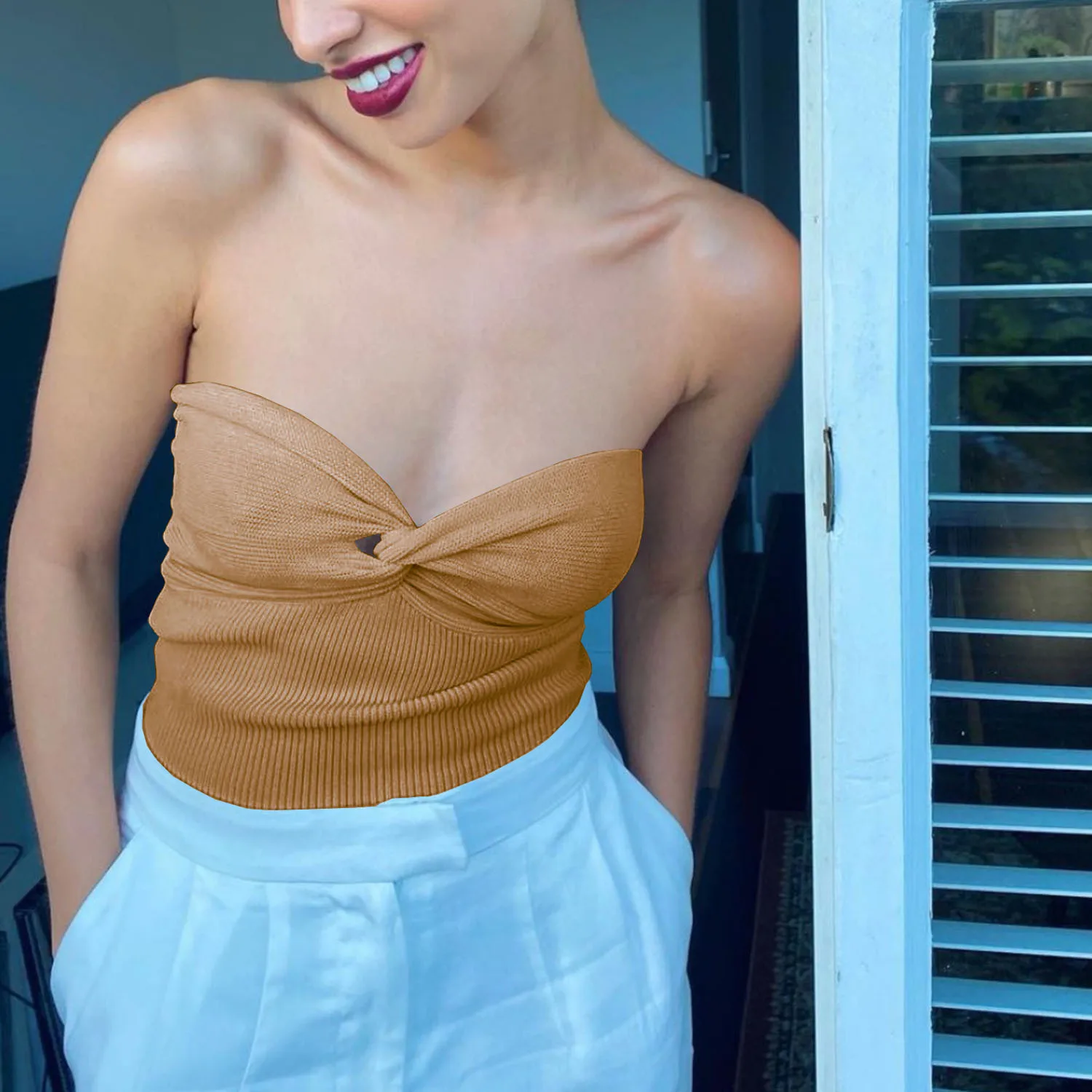 Женский укороченный топ с открытой спиной винтажный клубный Топ без рукавов