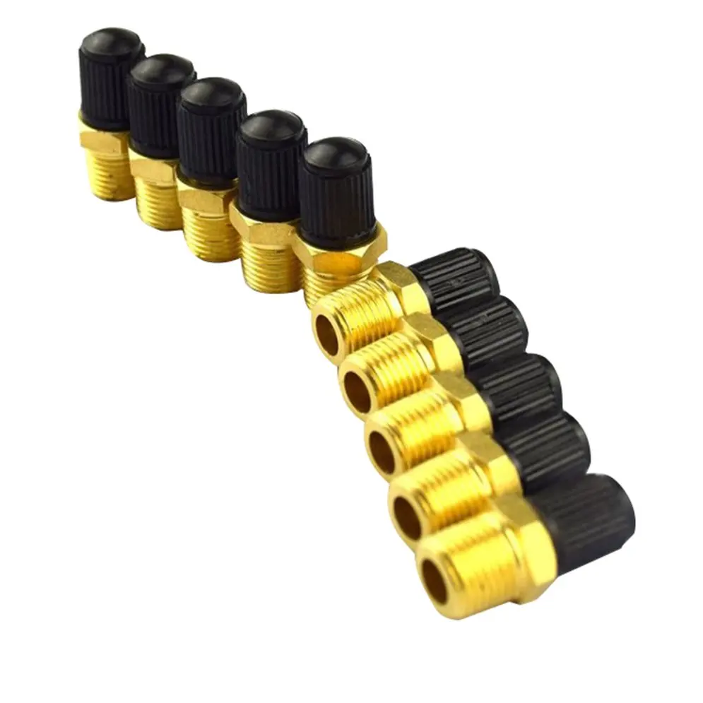 

10pcs/Set 1/8" NPT MPT Brass Air Compressor Tank Fill Valve Double Heads