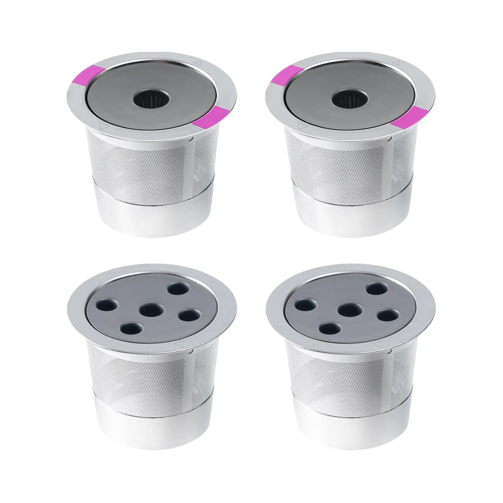 

2x Coffee Filter Leakproof with Lid Refillable Replacement for Coffee Makers
