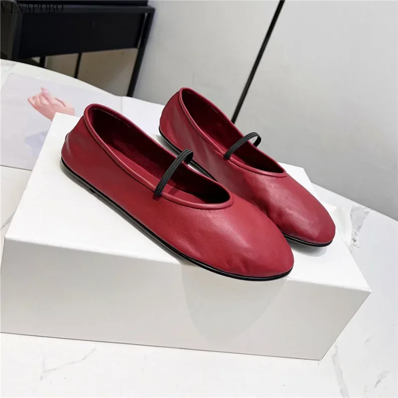 Дизайн на резинке весенне-осенние женские туфли плоской подошве танцевальная