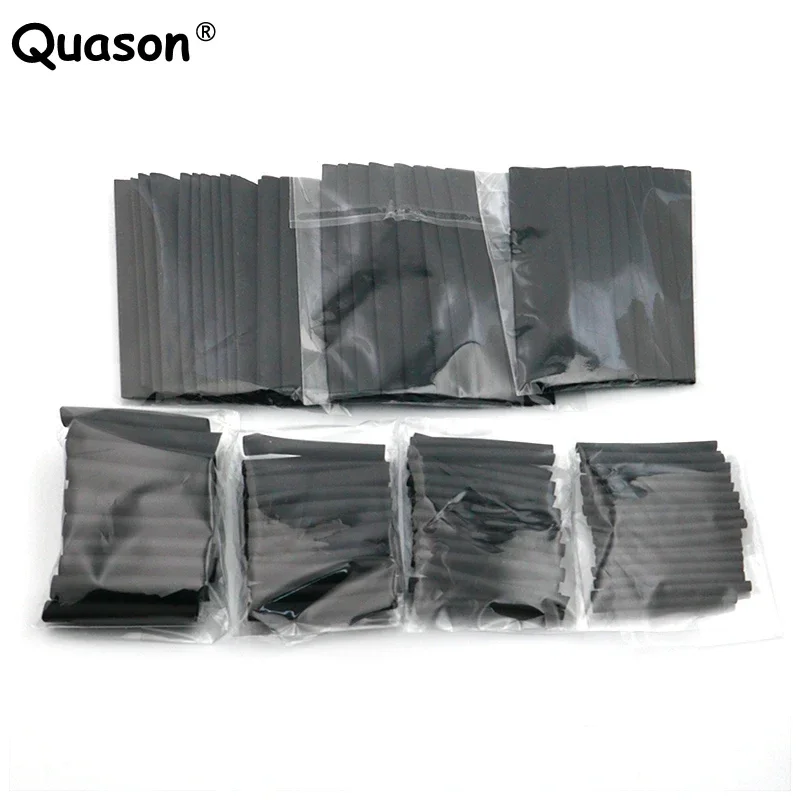 

Набор термоусадочной трубки Quason черная 7.28 м 2:1