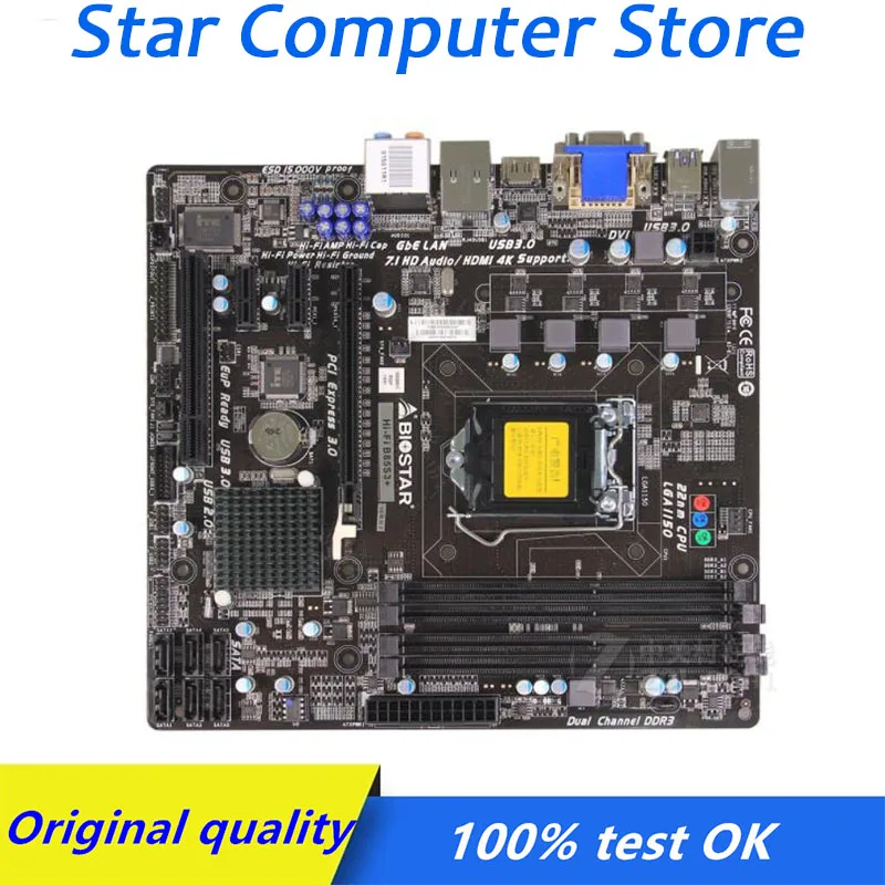 

Socket LGA 1150 Biostar Hi-Fi B85S3+ Original Desktop Motherboard DDR3 PCI-E 3.0 For Intel B85 Used motherboard